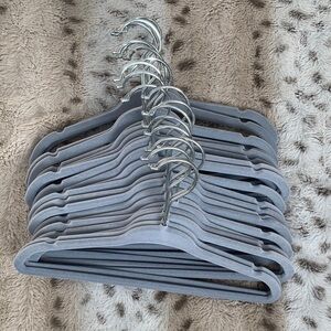 22 Set of Blue Velvet Hangers